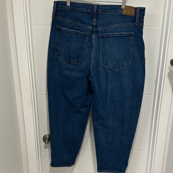 Madewell Plus Size Classic Dark Blue High-Rise Balloon Jeans Size 16 / 33 - Picture 3 of 7
